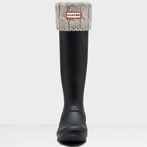 Cable Knit Gray Hunter Rain Boot Cuff Socks ☔️✨